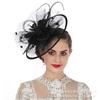 Bridal Headgear Retro Mesh Top Hat Feather Hair Accessories Hairpin Top Hat Headband Exaggerated