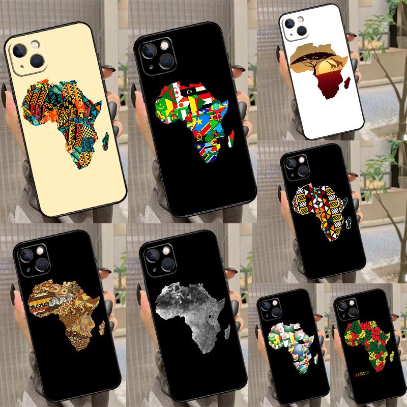 Africa Map Geography Case For Xiaomi 15 Ultra Mi 13 14 11T 12T 13T 14T Pro POCO F7 F5 F6 X3 X5 X6 X7 Pro Cover