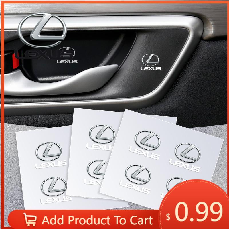 Interior Stickers 1/2/5/10pcs Car Stickers Emblem Auto Decor Decals Window Wiper Stickers For Lexus F SPORT GX460 Ct200h IS250 E MZ4