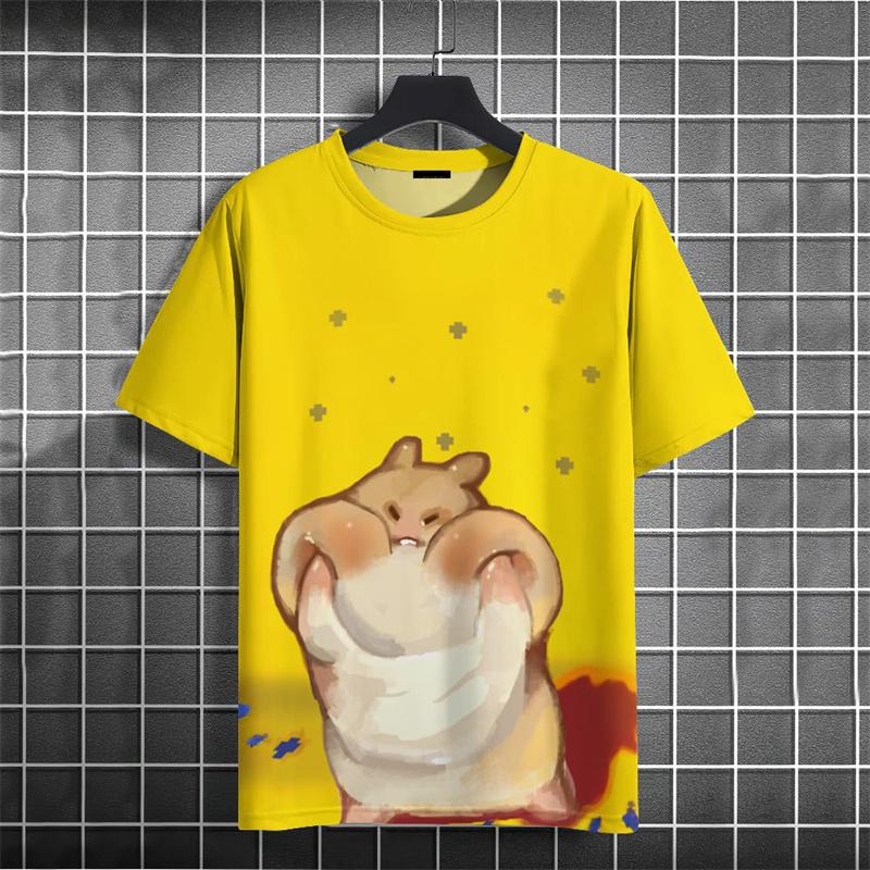 Футболка с рисунком мультяшного кота с 3D-принтом для мужчин, забавные милые футболки с животными, летние свободные футболки с коротким рукавом, топы с круглым вырезом