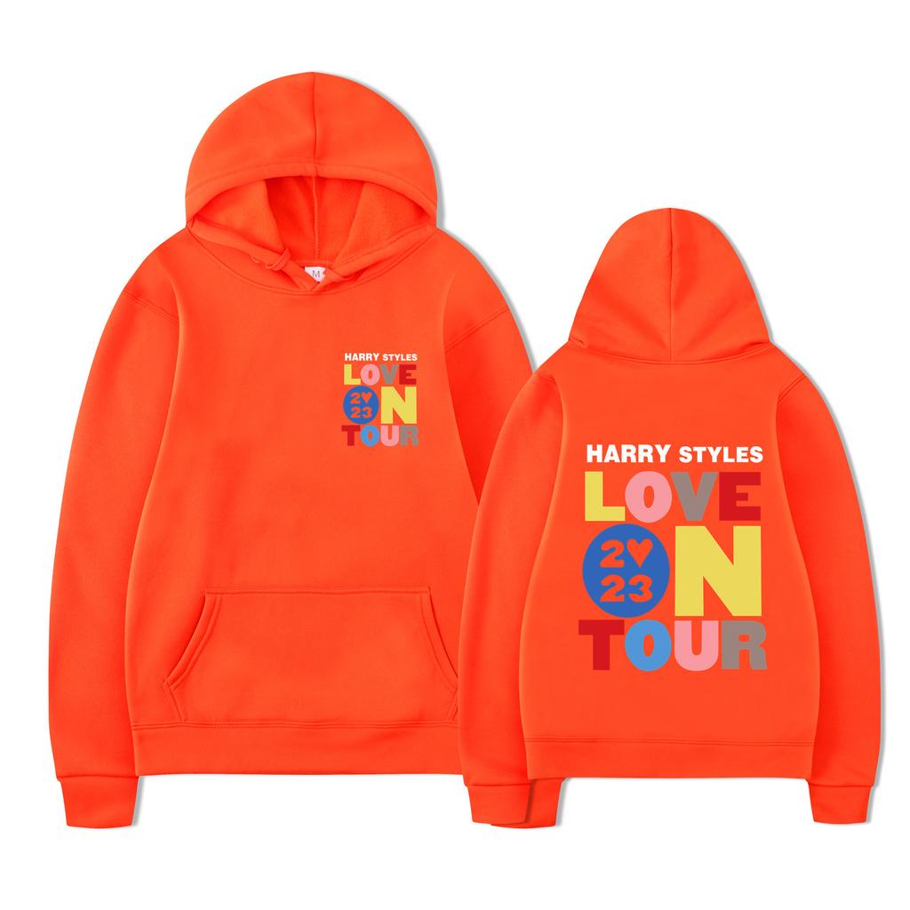 Love on Tour Print Fashion Sweatshirt Hip Hop Casual Tops Oversize Unisex Autumn Winter Fleece Streetwear Tops