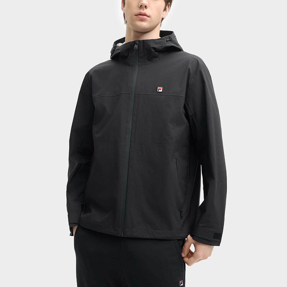 Fila Наследие Мода Повседневная Вязаная Толстовка С Капюшоном Свободного Кроя С Длинным Рукавом Мужская Куртка Черная F11M528704F-BK