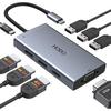 Док-станция USB C с двумя DisplayPort, Док-станция с двумя мониторами для Dell HP, Док-станция для ноутбука с 3 мониторами, Адаптер-хаб USB C с 2 DP