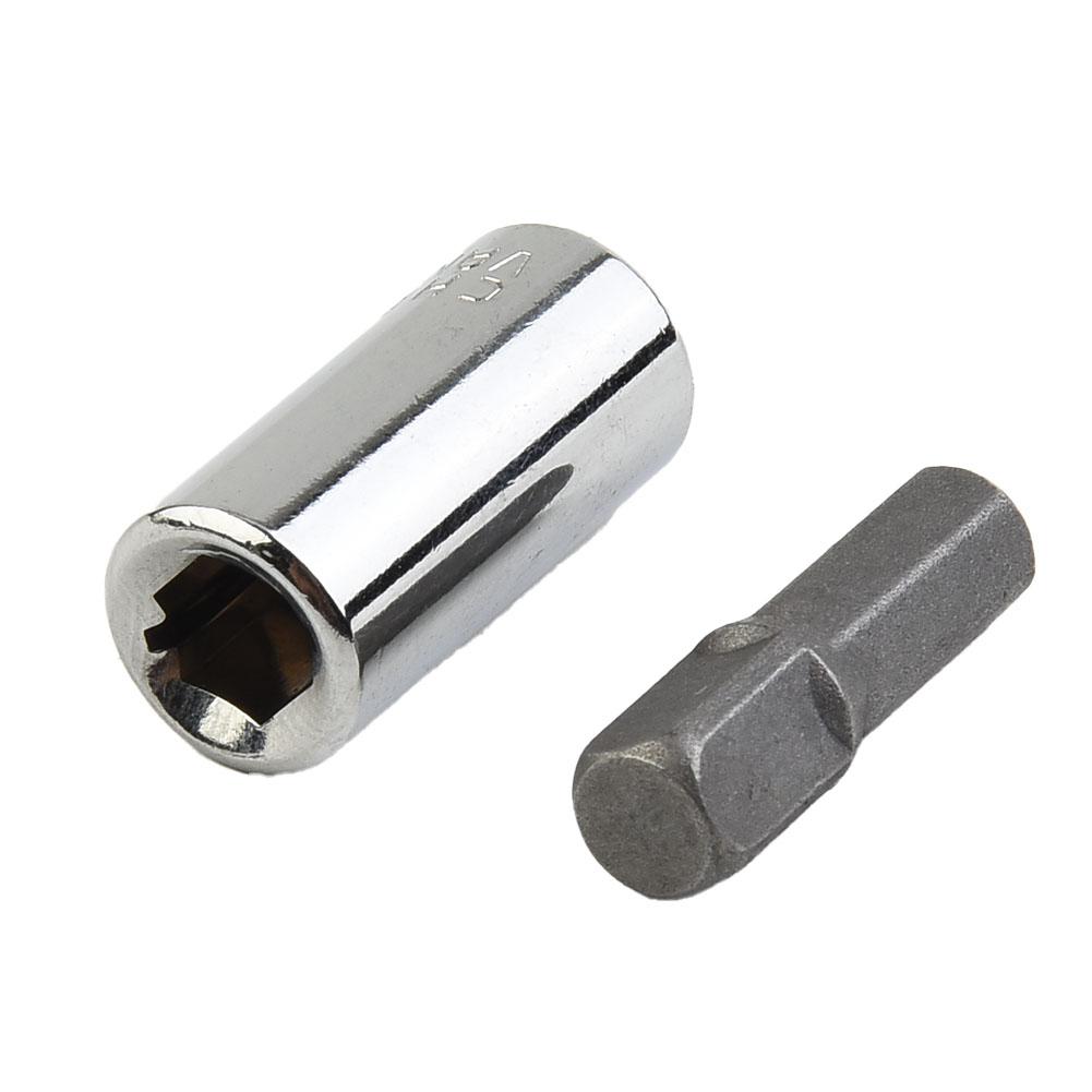 Квадратный привод 1/4" на шестигранный хвостовик 1/4" Головка+Адаптер для дрели с квадратным хвостовиком 1/4" Инструмент с квадратным хвостовиком для быстрой смены Детали электроинструмента