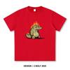 Cute Cartoon Alligator Printed Men's T-Shirt 100% Cotton Oversized Funny Animal Graphic Tees for Men Summer Casual Tops