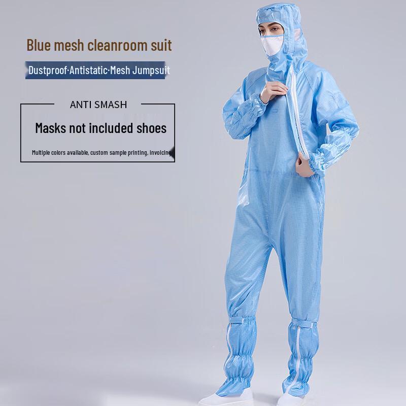 Shuangcan 0.5 Mesh Front-Open Coverall with Hood