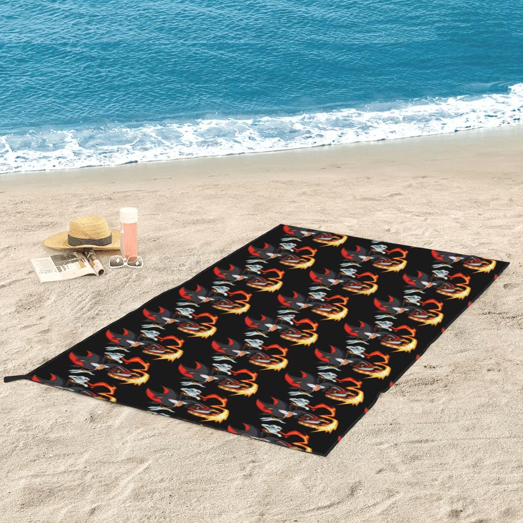Shadow The Hedgehog fire Beach Towel Soft Microfiber Quick Dry Absorbent Quick Towels For Mountain Climbing