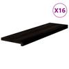Vidaxl Stopnie Schodowe 16 Szt. Brązowe 90X30X2 Cm Lite Drewno Dębowe