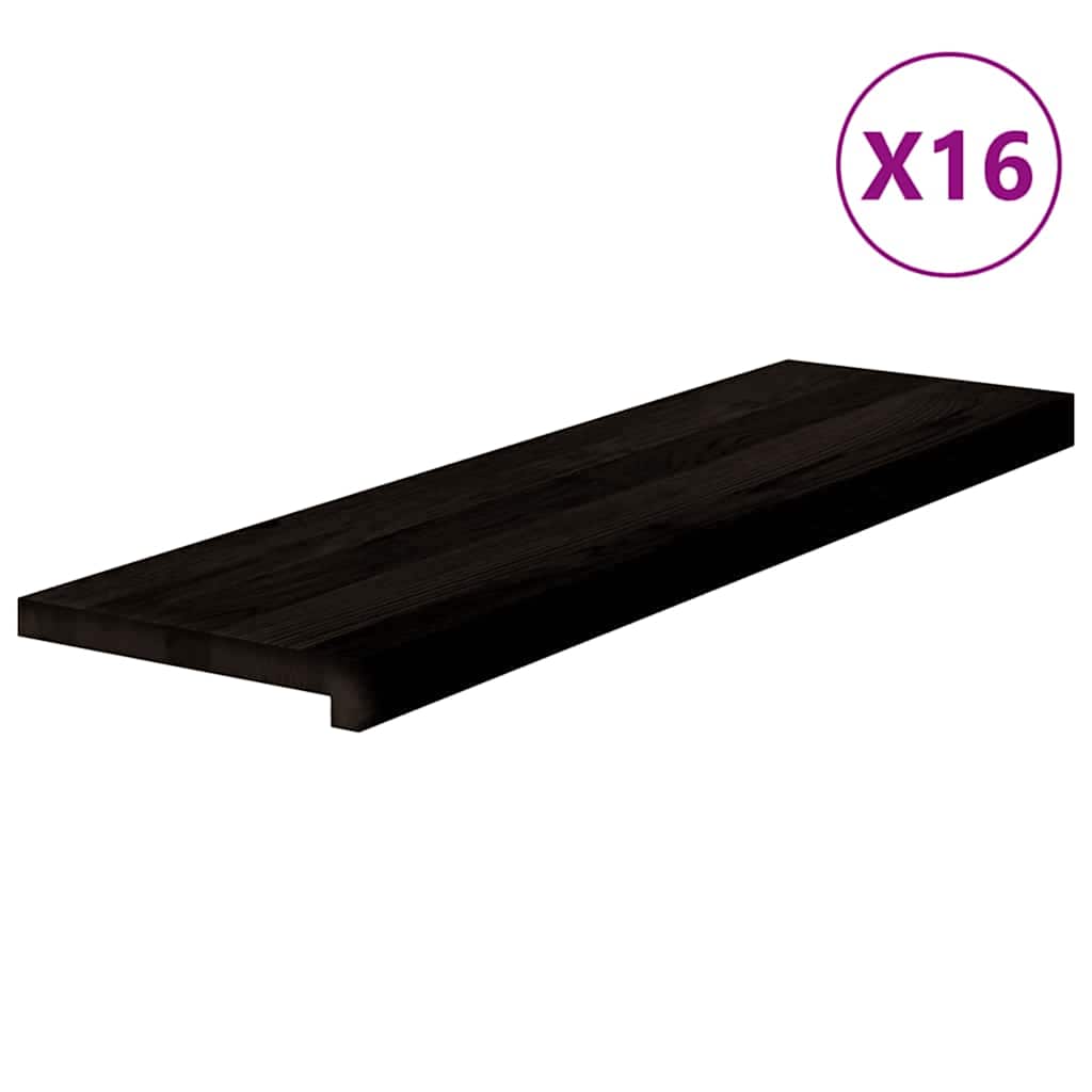 Vidaxl Stopnie Schodowe 16 Szt. Brązowe 90X30X2 Cm Lite Drewno Dębowe