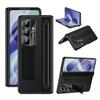 PU Leather Glass Film Pen Slot with Pen Phone Case for Samsung Galaxy Z Fold 8 6 5 4 3 Fold6 Fold8 Ultra Hinge Protection Cover