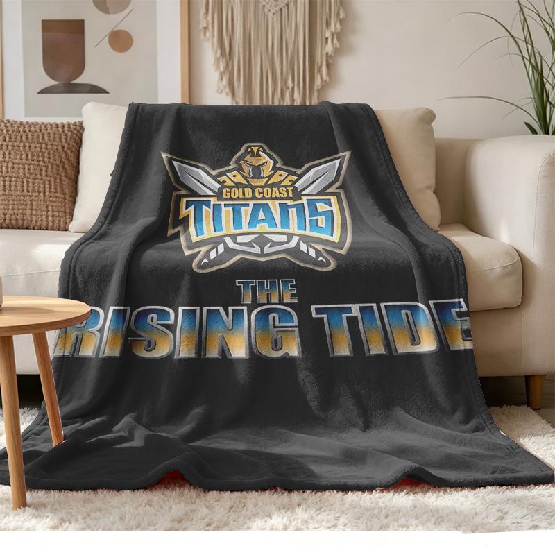 gol coast titans Soft and comfortable flannel Suitable for sofas living rooms outdoor camping travel and also makes a great anniversary gif