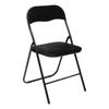 Atmosphera "Easy" Velvet Folding Chair - Black