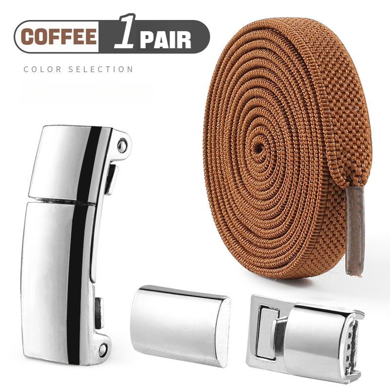 1Pair Magnetic Lock Shoelaces Without Ties Flat Elastic Laces Sneakers Boots No Tie Shoelace Rubber Bands for Shoes Accessories