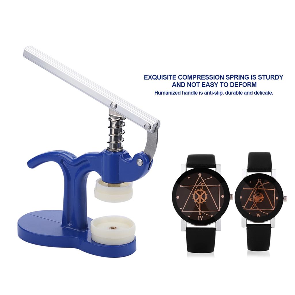 Часы задняя крышка корпуса пресс-закрыватель часовщик пресс-инструмент для ремонта с 12 штампами синий