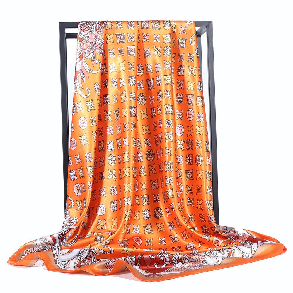 High-quality Luxurious Silk Scarves Headband Scarfs Neck Scarf For Women Chain Silk Scarf Women's Decorative Shawl