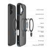 For iPhone 16 Case DUX DUCIS Yind Series PC+TPU Phone Cover Compatible with MagSafe with Kickstand - Black
