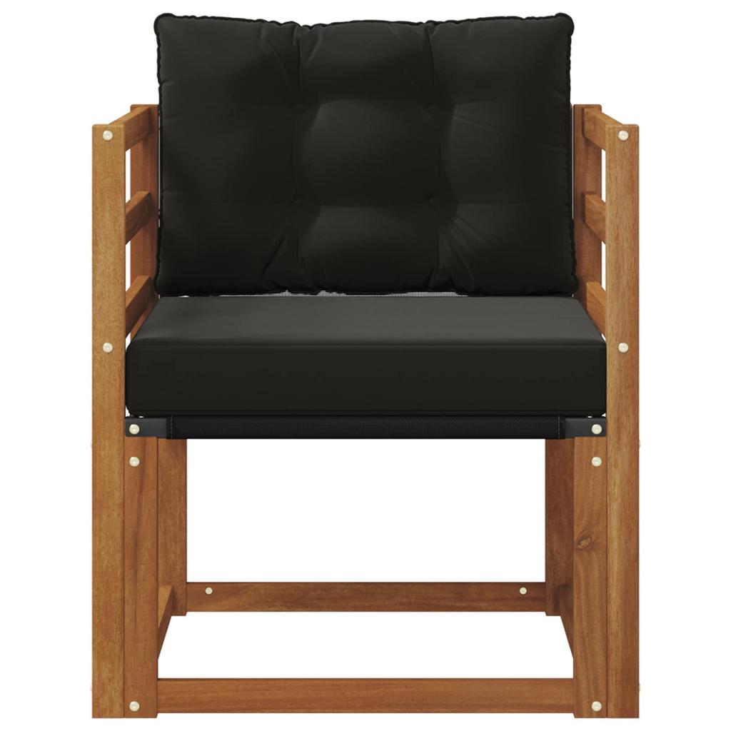 2 Piece Outdoor Sofa Set Solid Acacia Wood Natural Brown