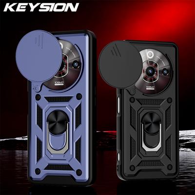 KEYSION Противоударный чехол для ZTE nubia Focus Pro 5G со сдвижной камерой, защитное кольцо для объектива, подставка, чехол для телефона для nubia Focus Pro 5G