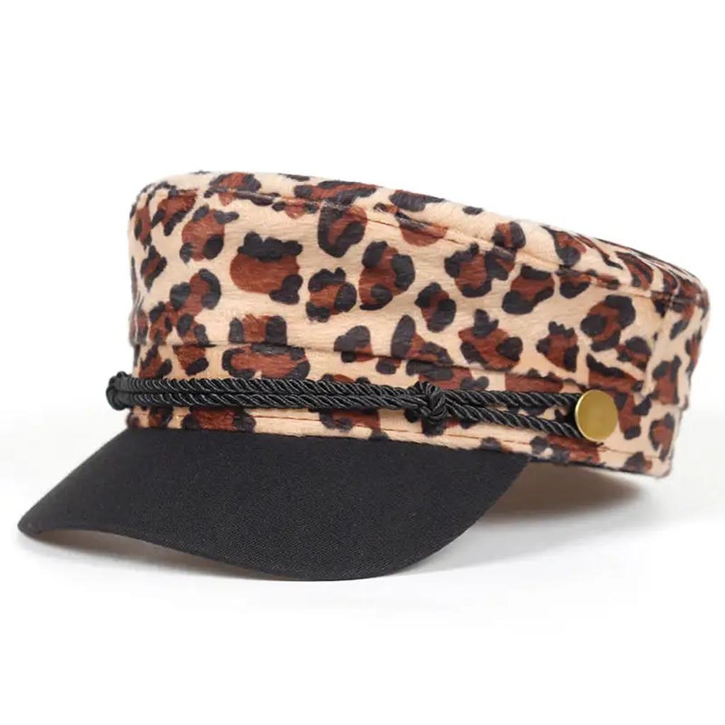 Модная индивидуальная леопардовая кепка-берет с принтом для женщин и мужчин, хлопковая темно-синяя кепка для отдыха на природе, для спорта, путешествий