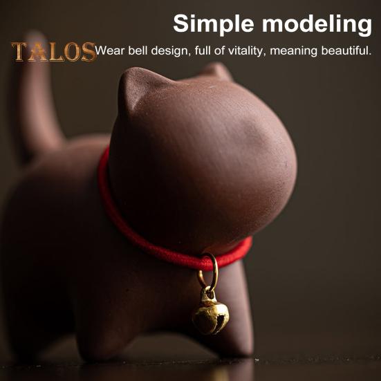 Чайный сервиз «Котенок» с изображением питомца в стиле кунг-фу, изготовленный вручную из фиолетового песка, для чайного домика в стиле восточной элегантности, для стола, домашнего офиса, чайной комнаты, уникальный подарок для любителей чая