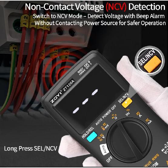 ZOYI -102A High-Precision Fully-Auto Pocket Digital Smart Multimeter with Anti-Burn Protection - Professional Electrician's Tool