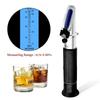 Hand Held 0-80% Alcohol Refractometer Alcoholometer Alcohol Liquor Tester ATC