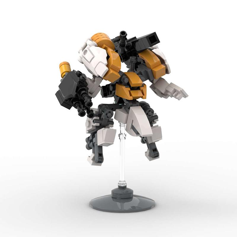 MOC Idea Small Mecha Exoskeleton Robot Set Ornaments Hand-made Assembled Building Block Toys Gift