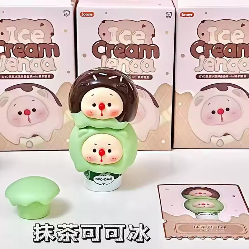 Oyo Bear Cub Ice Cream Series Anniversary Stackable Blind Box Trendy Mini Doll Gift Garage Kit Ornament Kids Gift Toy