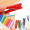 50Pcs Mini Natural Wooden Clothes Photo Paper Peg Clothespin Craft Clips