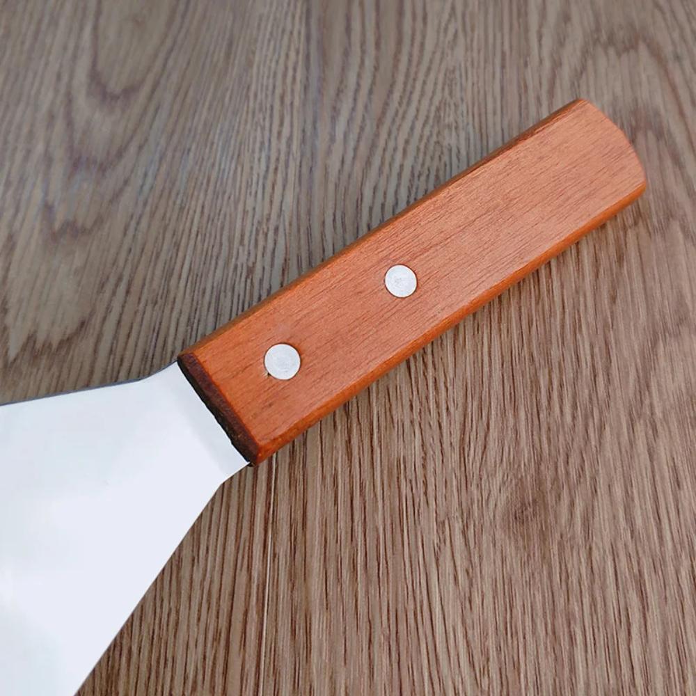 with Hole Square Head Steak Spatula Wood Handle Frying Pan Spatula Pizza Shovel  Tiramisu