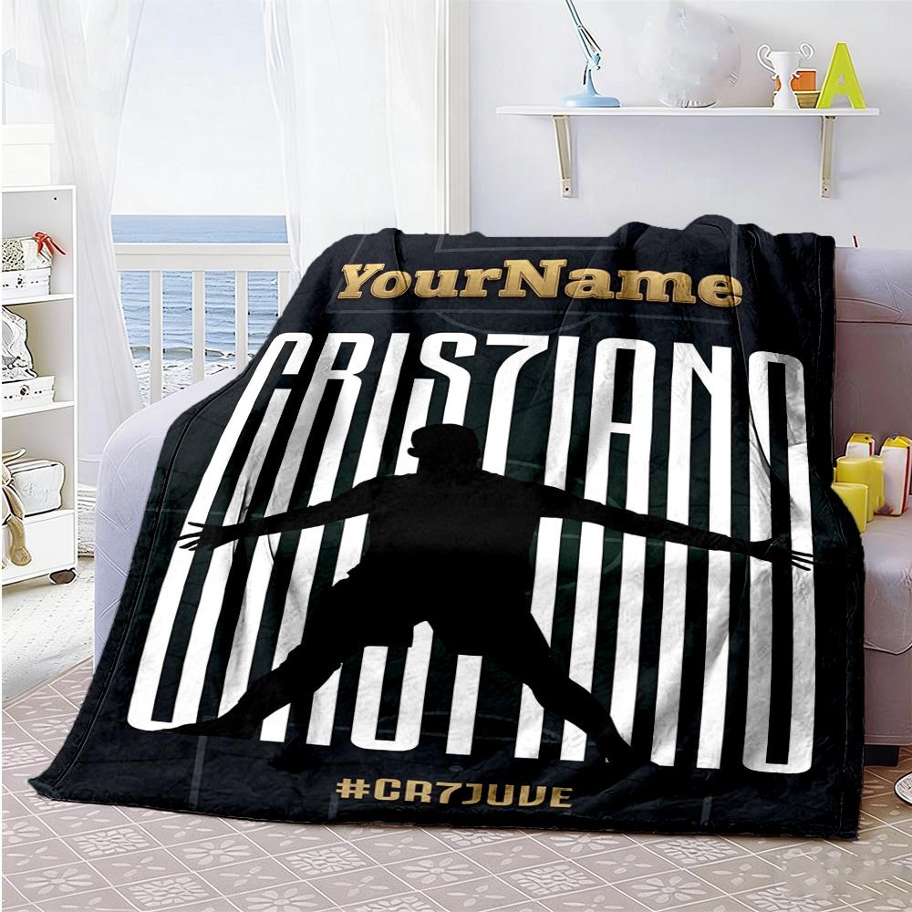 Juventus Customize Your Name Blanket Multi-purpose Customizable Blanket Durable Comfort for Nap Bed Bedding Home Decor Ideal for All Seasons