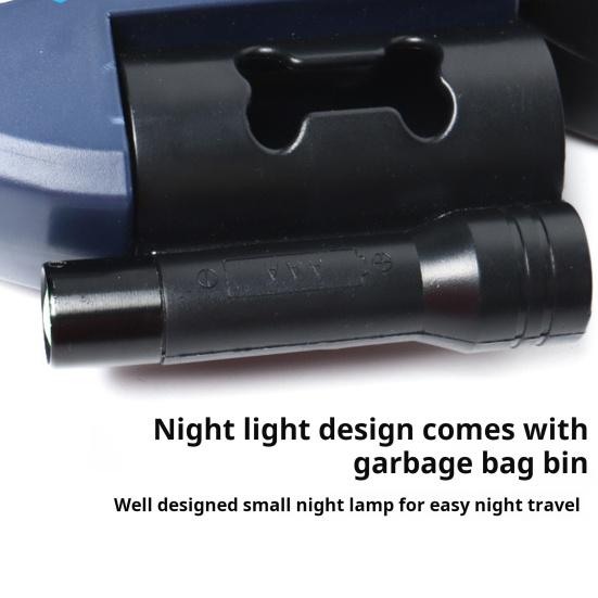 2 шт. двойной выдвижной поводок для собак для маленьких собак, 360-градусный пояс для выгула собак, не спутывающийся, со светодиодной подсветкой и мешками для фекалий для бега, походов, тренировок