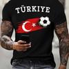 Футболка унисекс с флагом Турции, летняя футбольная спортивная футболка, повседневная мужская футболка с коротким рукавом 2024 года, турецкая футболка для фанатов, мужская одежда