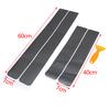 4Pcs Gray Color Car Door Sill Scuff Welcome Pedal Protect Carbon Fiber Sticker