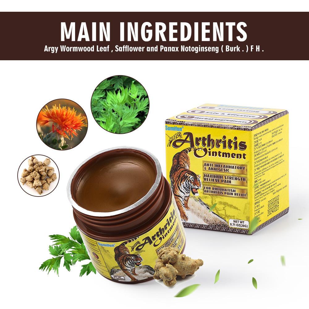 Мазь Sumifun, крем для суставов, 20 г, мазь для облегчения боли в плечах, шее, талии и ногах, тигровый бальзам