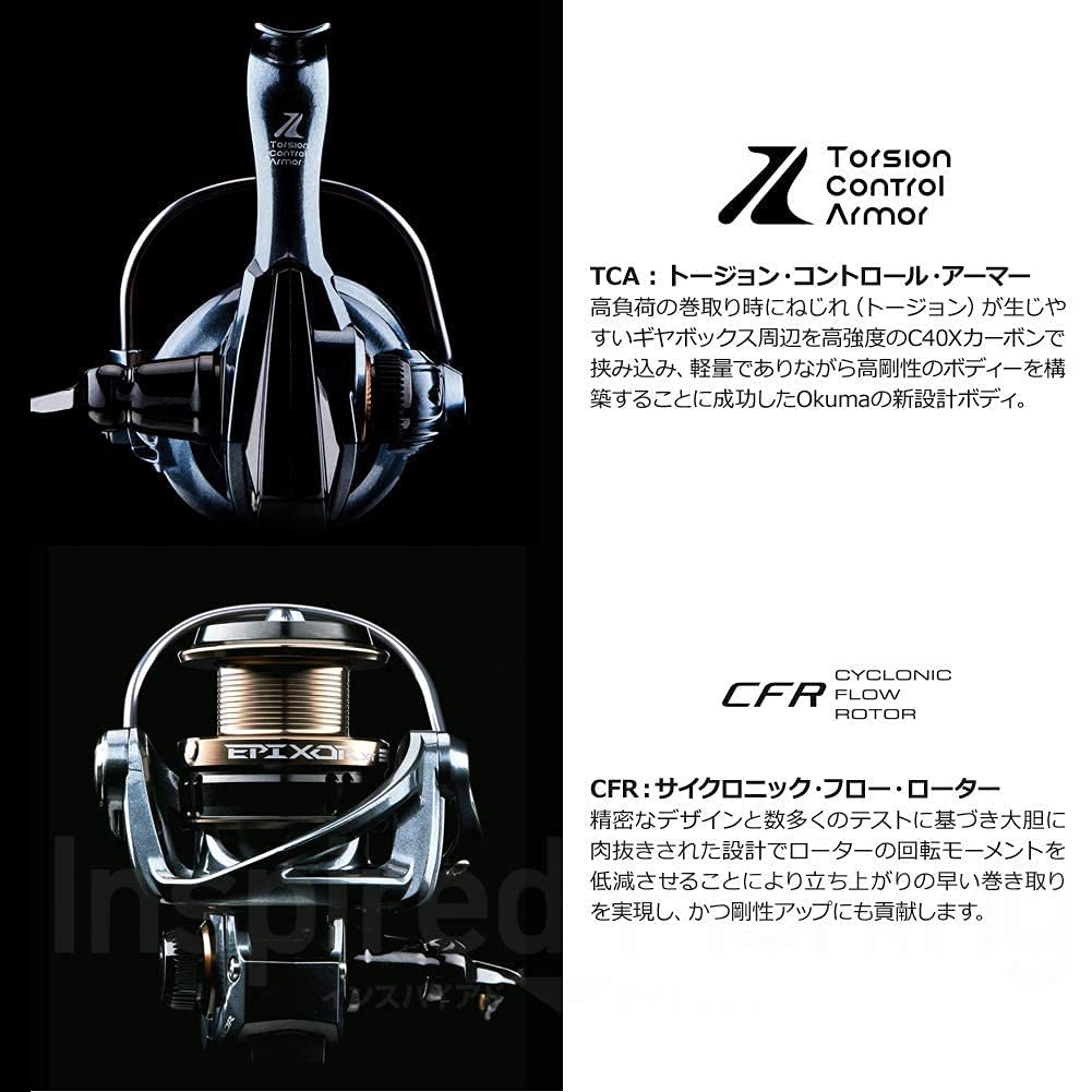 Zenith Okuma EPIXOR PLUS Spinning Reel with Shallow Groove Aluminum Spool EPXT-40H General-Purpose