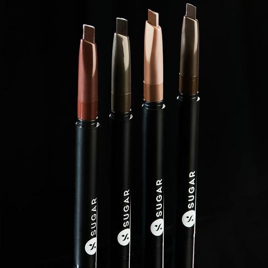 SUGAR Косметика Arch Arrival Brow Definer | Карандаш для бровей со шпулей | Держится до 12 часов | Натуральный финиш | 3,5 г | Серо-коричневый