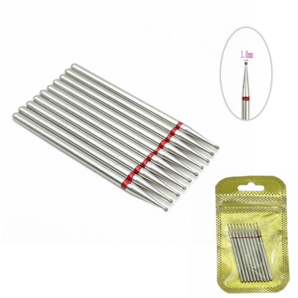 10 шт./упак. сверло для ногтей, полировщик, алмазные сверла для ногтей, вращающиеся насадки для электрического маникюрного аппарата, фрезы, заусенцы, инструменты для дизайна ногтей, аксессуары