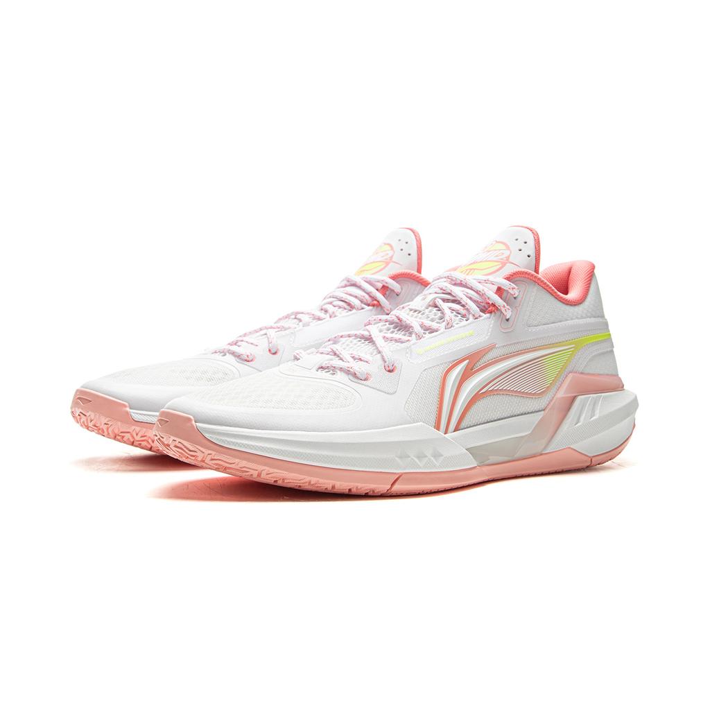 Баскетбольные кроссовки Li Ning Light Speed 3 Mid Мужские кроссовки Стандартные - Белый Персиково-розовый ABPV019-2