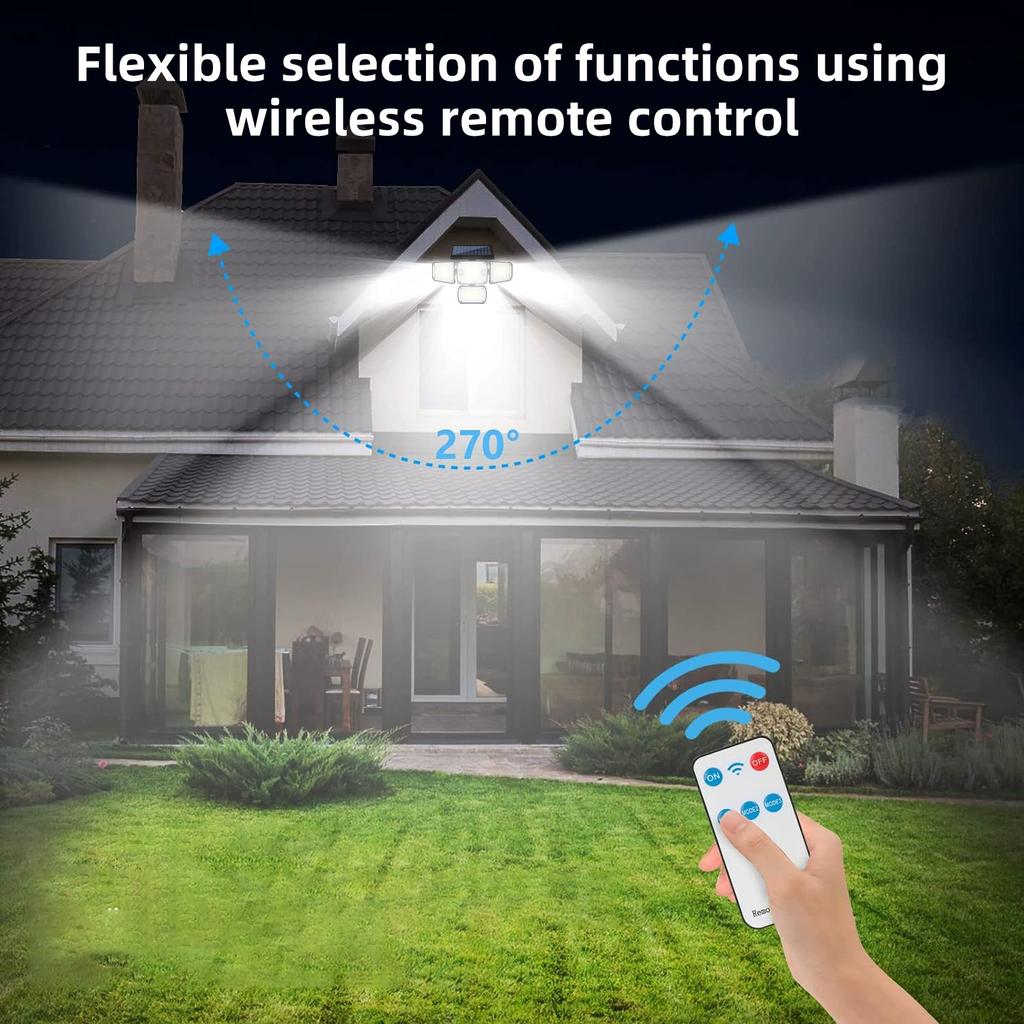 Outdoor Solar Lights 224/342LEDS Dual Induction Solar Motion Sensor Lights Solar Wall Lamp With 3 Modes Waterproof Flood Lights