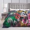 M-Mighty Morphin Flannel Blankets  Cartoon P-Power Rangers Soft Warm Throw Blanket for Couch Bed Bedspread Sofa Bed Cover