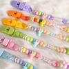 Safety Baby Pacifier Clips Newborns Beads Anti-lost Chain Toys Newborn Baby Dummy Pacifiers Clips for Teether Nipples