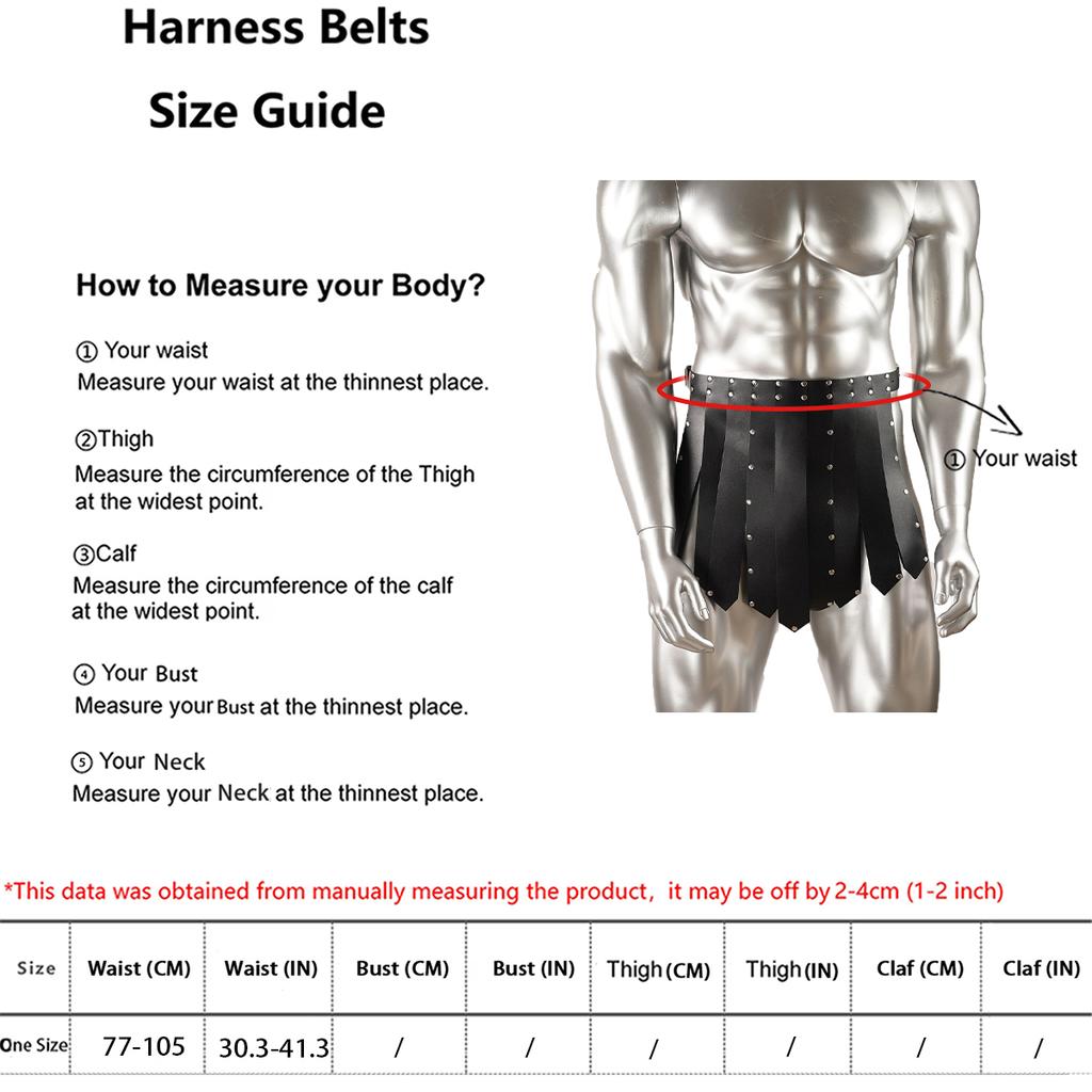 Готический мужской костюм гладиатора Римская юбка гладиатора с ремнями Harness из ПУ кожи подарки для него