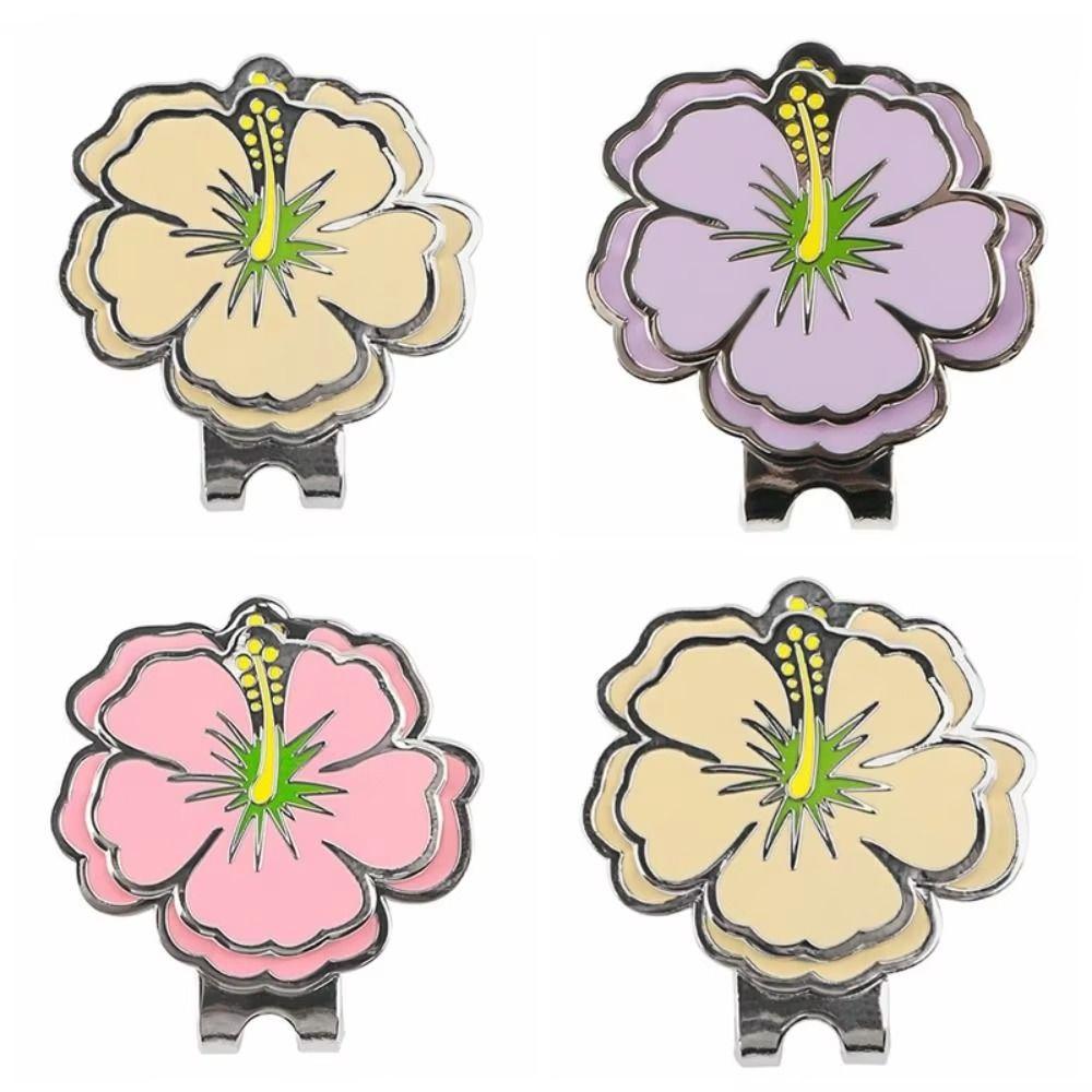 Flower Shaped Golf Ball Mark Magnetic Golf Hat Marker Sports Cap Golf Cap Clip Women Girls