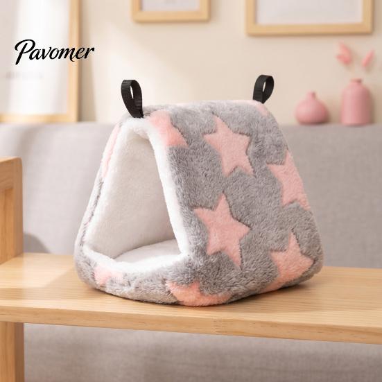 Hanging Hammock for Parrots Flannel Parrot Bed, Warm Plush Hammock, Cozy Winter Hideout Bird Sleeping Nest Cage Accessory Small Birds Hamsters