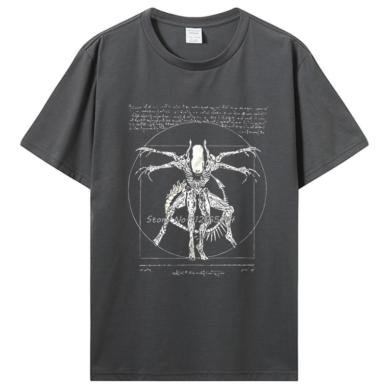 Брендовая футболка Homme Tees Крутые вещи для подростков Футболка Da Vinci Alien Подарки для геймеров для мужчин Уличная одежда