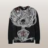 Gothic Pullover Loose O-neck Sweaters Male Women's Hip Hop Streetwear Harajuku Sweater Vintage Halloween Terror Emo Y2k