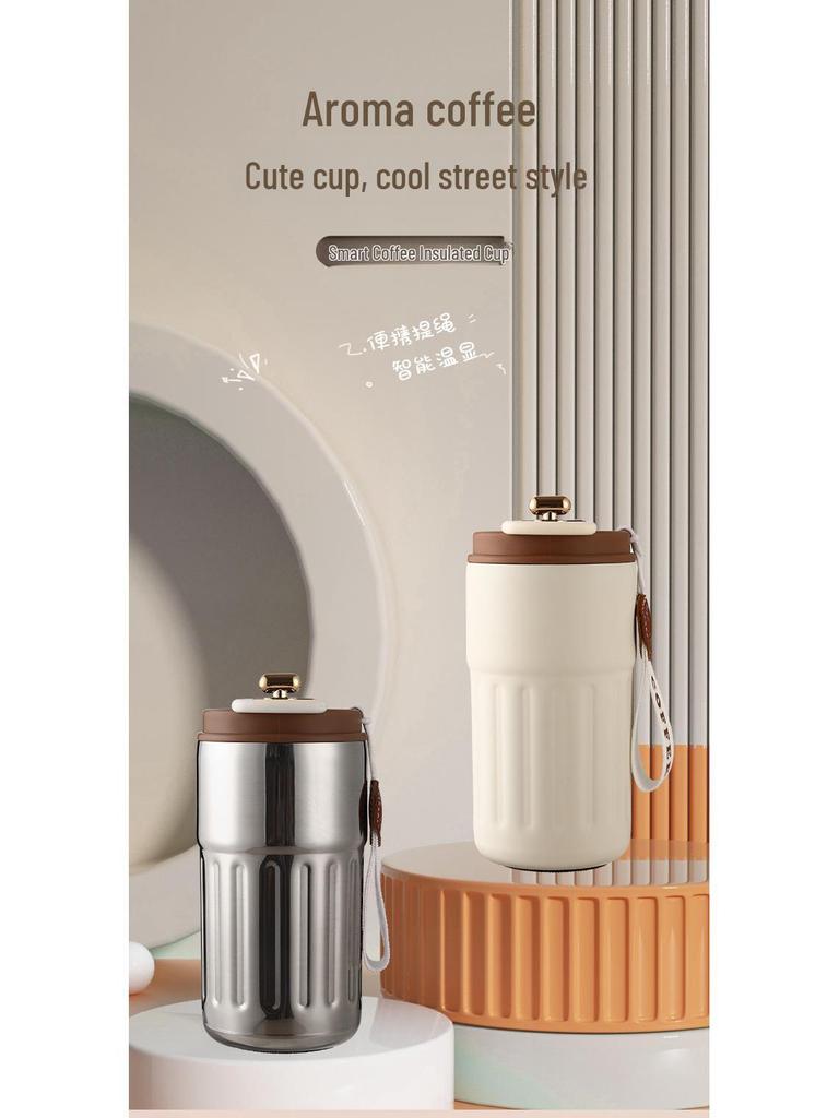 Smart Stainless Steel Thermos Cup with Temperature Display – Modern and Sleek Design