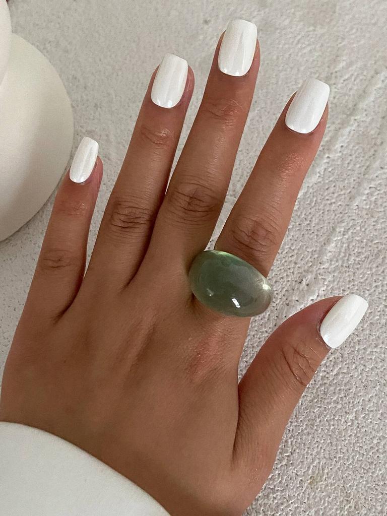 Salircon Creative Colorful Resin Acrylic Finger Rings for Women 2026 New Fashion Irregular Geometric Ring Aesthetic Jewelry Gift