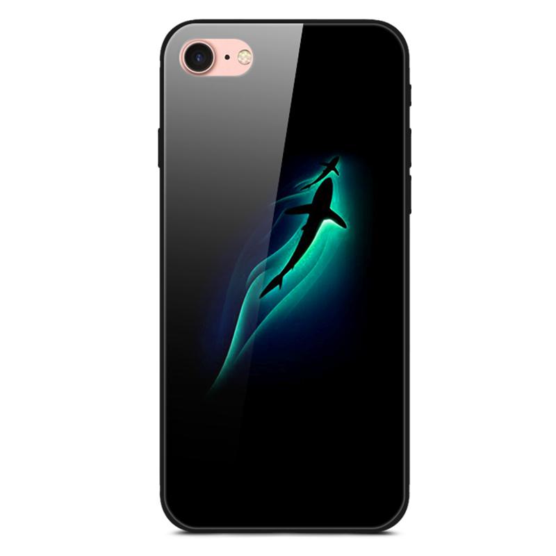 For iPhone 18 7 8 Plus Case Fashion Lovely Tempered Glass Phone Back Cover for iPhone 18SE SE 2020 Bumper Cases for iPhone 187 7Plus Capa